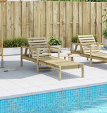 VidaXL Ligstoel 199,5x62x55 cm geïmpregneerd grenenhout