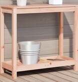 VidaXL Oppottafel met schap 82,5x35x75 cm massief douglashout