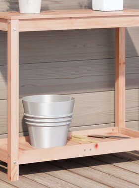 VidaXL Oppottafel met schap 82,5x35x75 cm massief douglashout