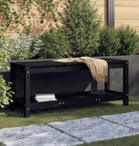VidaXL Tuinbank 108x35x45 cm massief grenenhout zwart
