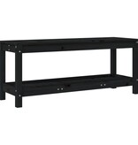 VidaXL Tuinbank 108x35x45 cm massief grenenhout zwart