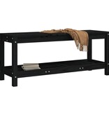 VidaXL Tuinbank 108x35x45 cm massief grenenhout zwart