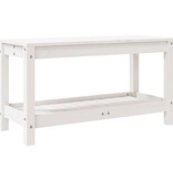 VidaXL Tuinbank 82,5x35x45 cm massief grenenhout wit
