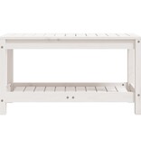 VidaXL Tuinbank 82,5x35x45 cm massief grenenhout wit