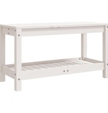 VidaXL Tuinbank 82,5x35x45 cm massief grenenhout wit