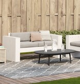 VidaXL Tuinbank 2-zits 134x60x62 cm massief grenenhout wit
