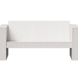 VidaXL Tuinbank 2-zits 134x60x62 cm massief grenenhout wit