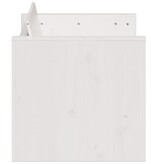 VidaXL Tuinbank 2-zits 134x60x62 cm massief grenenhout wit