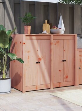 VidaXL Kastdeurtjes voor buitenkeuken 2 st 50x9x82 cm douglashout