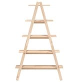 VidaXL Opbergek 5-laags A-vorm 110x40x180,5 cm massief grenenhout