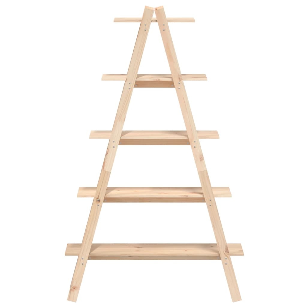 VidaXL Opbergek 5-laags A-vorm 110x40x180,5 cm massief grenenhout