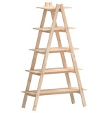 VidaXL Opbergek 5-laags A-vorm 110x40x180,5 cm massief grenenhout