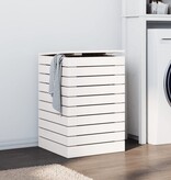 VidaXL Wasmand 44x44x66 cm massief grenenhout wit