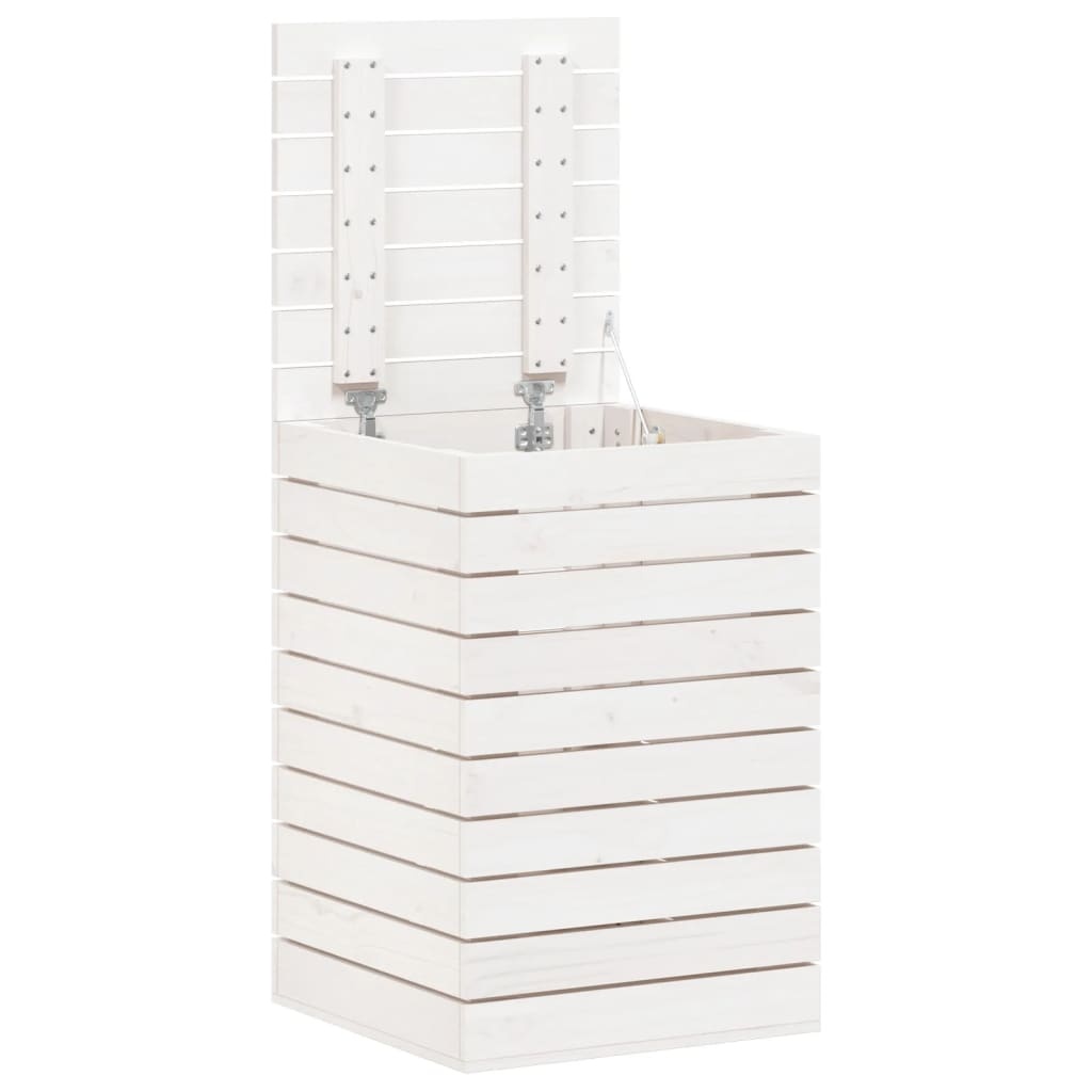VidaXL Wasmand 44x44x66 cm massief grenenhout wit