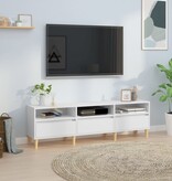 VidaXL Tv-meubel 150x30x44,5 cm bewerkt hout wit