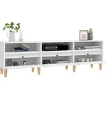 VidaXL Tv-meubel 150x30x44,5 cm bewerkt hout wit