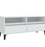VidaXL Tv-meubel 100x34,5x44,5 cm bewerkt hout wit