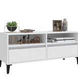 VidaXL Tv-meubel 100x34,5x44,5 cm bewerkt hout wit