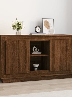 VidaXL Dressoir 102x35x60 cm bewerkt hout bruin eikenkleur