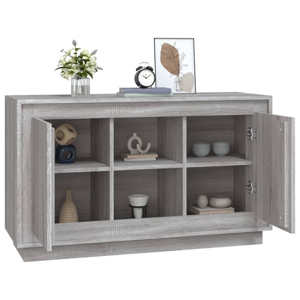 VidaXL Dressoir 102x35x60 cm bewerkt hout grijs sonoma eikenkleurig