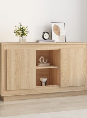 VidaXL Dressoir 102x35x60 cm bewerkt hout sonoma eikenkleurig