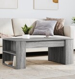 VidaXL Salontafel 102x55x42 cm bewerkt hout grijs sonoma eikenkleurig