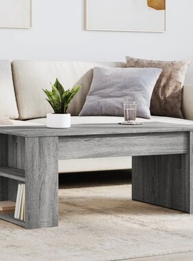 VidaXL Salontafel 102x55x42 cm bewerkt hout grijs sonoma eikenkleurig