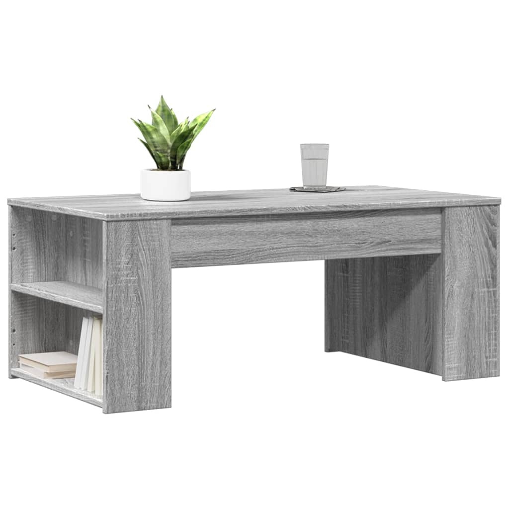 VidaXL Salontafel 102x55x42 cm bewerkt hout grijs sonoma eikenkleurig