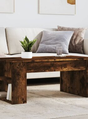 VidaXL Salontafel 102x55x42 cm bewerkt hout gerookt eikenkleurig