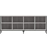 VidaXL Schoenenkast 131x35x50 cm bewerkt hout grijs sonoma eikenkleur