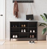 VidaXL Schoenenkast 100x35x70 cm bewerkt hout zwart