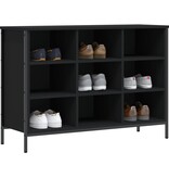 VidaXL Schoenenkast 100x35x70 cm bewerkt hout zwart