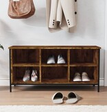 VidaXL Schoenenkast 100x35x50 cm bewerkt hout gerookt eikenkleurig