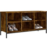 VidaXL Schoenenkast 100x35x50 cm bewerkt hout gerookt eikenkleurig