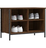 VidaXL Schoenenkast 69x35x50 cm bewerkt hout bruin eikenkleur