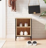 VidaXL Schoenenkast 38x35x50 cm bewerkt hout sonoma eikenkleurig