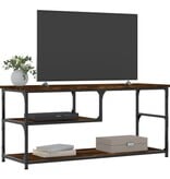 VidaXL Tv-meubel 103x38x46,5 cm bewerkt hout staal gerookt eikenkleur