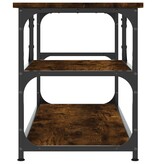 VidaXL Tv-meubel 103x38x46,5 cm bewerkt hout staal gerookt eikenkleur