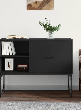 VidaXL Dressoir 100x40x79,5 cm bewerkt hout zwart