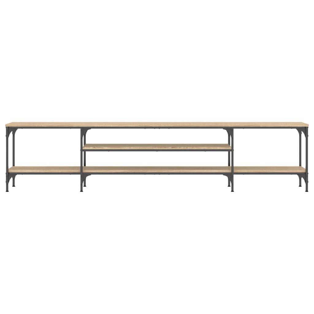 VidaXL Tv-meubel 201x35x45 cm bewerkt hout en ijzer sonoma eikenkleur