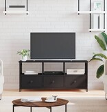 VidaXL Tv-meubel 102x33x45 cm bewerkt hout en ijzer zwart
