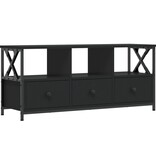 VidaXL Tv-meubel 102x33x45 cm bewerkt hout en ijzer zwart