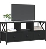 VidaXL Tv-meubel 102x33x45 cm bewerkt hout en ijzer zwart