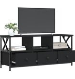 VidaXL Tv-meubel 102x33x45 cm bewerkt hout en ijzer zwart