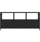 VidaXL Tv-meubel 102x33x45 cm bewerkt hout en ijzer zwart