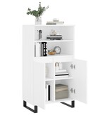 VidaXL Hoge kast 60x36x110 cm bewerkt hout wit