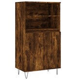 VidaXL Hoge kast 60x36x110 cm bewerkt hout gerookt eikenkleurig