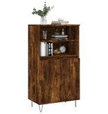 VidaXL Hoge kast 60x36x110 cm bewerkt hout gerookt eikenkleurig