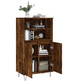 VidaXL Hoge kast 60x36x110 cm bewerkt hout gerookt eikenkleurig