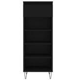 VidaXL Schoenenkast 40x36x105 cm bewerkt hout zwart